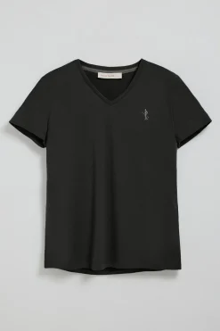 Polo Club T-Shirts*T-shirt à col en V avec broderie Rigby Best Noir