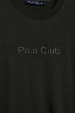 Polo Club T-Shirts*T-shirt à manches courtes et col ras du cou avec logo Noir