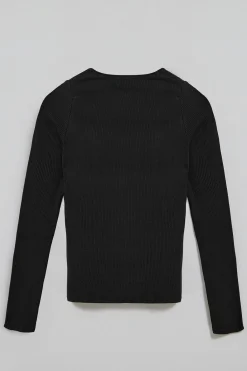 Polo Club T-Shirts*T-shirt Penelope avec bouton nacré Noir