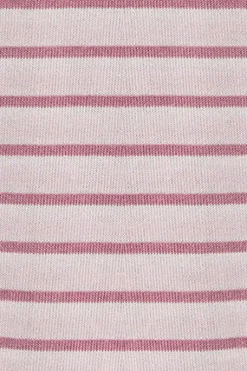 Polo Club T-Shirts*T-shirt rayé rose pastel et beige avec monogramme brodé Rose poudré
