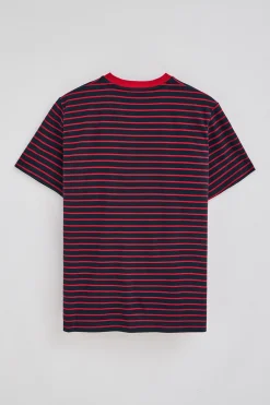 Polo Club T-Shirts*T-shirt rayé et bleu marine avec monogramme brodé Rouge