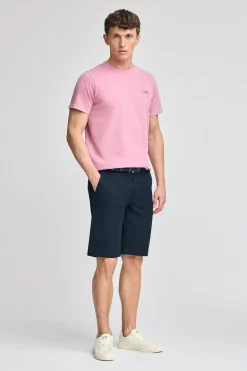 Polo Club T-Shirts*T-shirt rose pastel garment dye avec détail Rose poudré