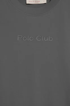 Polo Club T-Shirts*T-shirt Tori couleur gris bitume avec logo Minimal Combo Asphalte