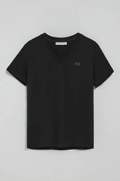 Polo Club T-Shirts*T-shirt Turia avec finition effet pêche et imprimé caoutchouté Noir