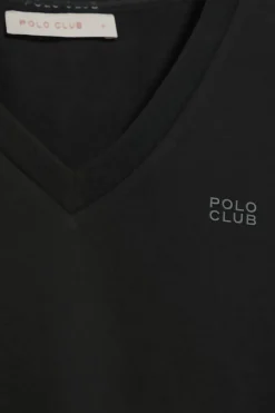 Polo Club T-Shirts*T-shirt Turia avec finition effet pêche et imprimé caoutchouté Noir