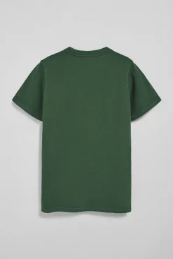 Polo Club T-Shirts*T-shirt vert à col ras cou teint sur le tissu et logo caoutchouté Vert chaud