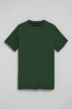 Polo Club T-Shirts*T-shirt à col ras du cou et broderie Rigby Go Vert Bouteille