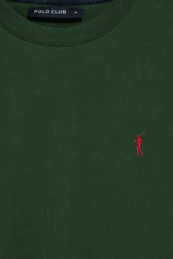 Polo Club T-Shirts*T-shirt à col ras du cou et broderie Rigby Go Vert Bouteille