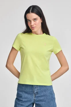 Polo Club T-Shirts*T-shirt vert citron à col rond et broderie Rigby Go Citron Vert