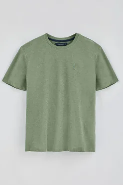 Polo Club T-Shirts*T-shirt en coton flammé à broderie Rigby Go Vert jade
