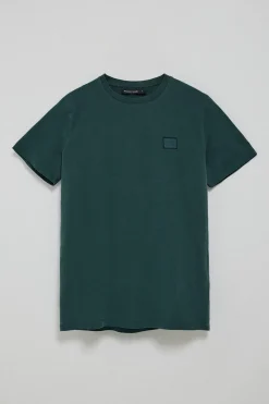 Polo Club T-Shirts*T-shirt vert émeraude garment dye avec détail Émeraude foncée
