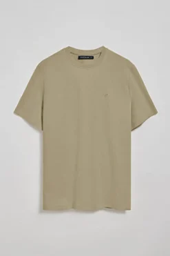 Polo Club T-Shirts*T-shirt vert microstructuré avec un monogramme brodé PC Vert sauge