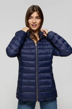 Polo Club Vestes*Veste Carla ultralight avec capuche et logo Bleu Marine