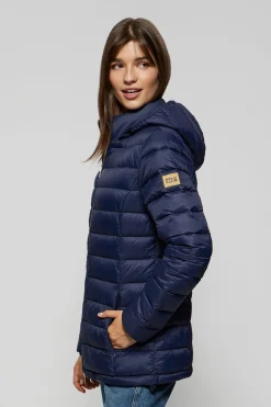Polo Club Vestes*Veste Carla ultralight avec capuche et logo Bleu Marine