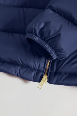 Polo Club Vestes*Veste Carla ultralight avec capuche et logo Bleu Marine