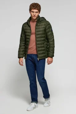 Polo Club Vestes*Veste Charles ultralight verte avec capuche et logo Vert forêt