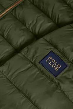Polo Club Vestes*Veste Charles ultralight verte avec capuche et logo Vert forêt