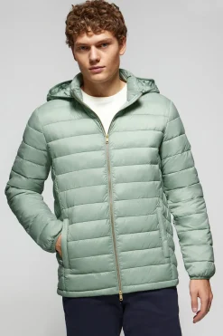 Polo Club Vestes*Veste Charles ultralight avec capuche et logo Vert jade