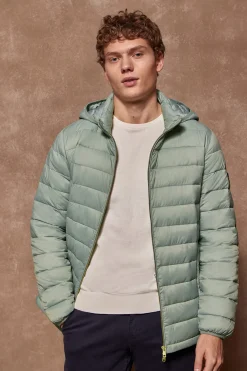 Polo Club Vestes*Veste Charles ultralight avec capuche et logo Vert jade