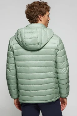 Polo Club Vestes*Veste Charles ultralight avec capuche et logo Vert jade
