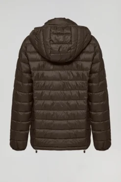 Polo Club Vestes*Veste Charles ultralight marron avec capuche et logo Marron foncé