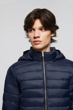 Polo Club Vestes*Veste Charles ultralight avec capuche et logo Bleu Marine
