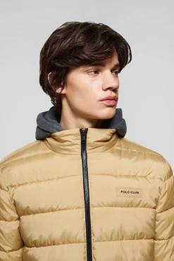 Polo Club Vestes*Veste Dolomite couleur matelassée avec écusson Camel