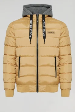 Polo Club Vestes*Veste Dolomite couleur matelassée avec écusson Camel
