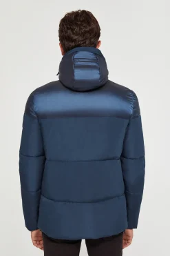 Polo Club Vestes*Veste matelassée , mate et brillante avec écusson sur la manche Bleu Pétrole