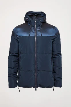 Polo Club Vestes*Veste matelassée , mate et brillante avec écusson sur la manche Bleu Pétrole