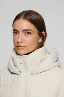 Polo Club Vestes*Veste matelassée gris Glacier avec capuche fixe et détails Gris clair