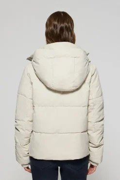 Polo Club Vestes*Veste matelassée gris Glacier avec capuche fixe et détails Gris clair