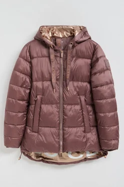 Polo Club Vestes*Veste matelassée Ice avec capuche fixe et détails Rose taupe