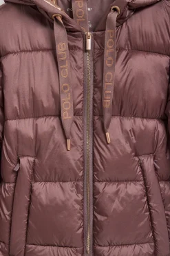 Polo Club Vestes*Veste matelassée Ice avec capuche fixe et détails Rose taupe