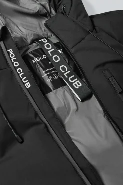 Polo Club Vestes*Veste e Gstaad avec capuche fixe et détails Noir