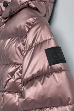 Polo Club Vestes*Veste à effet brillant Golden avec capuche amovible et détails Rose