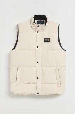 Polo Club Vestes*Veste sans manches matelassée à écusson caoutchouté Beige