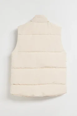 Polo Club Vestes*Veste sans manches matelassée à écusson caoutchouté Beige