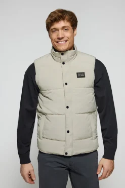Polo Club Vestes*Veste sans manches blanc glacier matelassée à écusson caoutchouté Glace