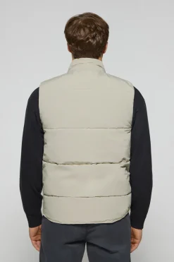 Polo Club Vestes*Veste sans manches blanc glacier matelassée à écusson caoutchouté Glace