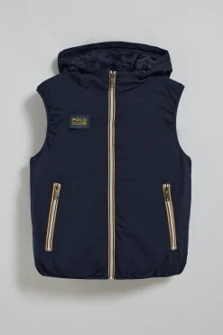 Polo Club Vestes*Veste sans manches légère avec capuche fixe et détails Bleu Marine