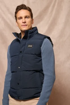 Polo Club Vestes*Veste sans manches e matelassée à écusson caoutchouté Bleu