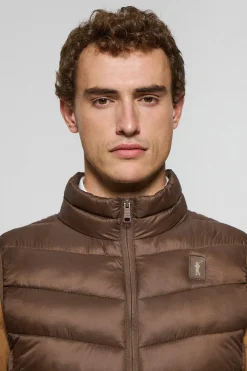 Polo Club Vestes*Veste sans manches Chase ultralight marron avec écusson Rigby Go Brun