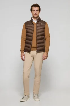 Polo Club Vestes*Veste sans manches Chase ultralight marron avec écusson Rigby Go Brun