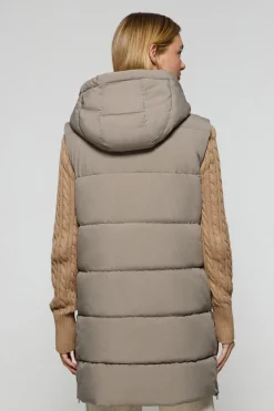 Polo Club Vestes*Veste sans manches couleur Tokio avec capuche amovible et détails Taupe