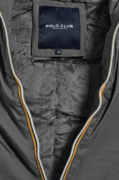 Polo Club Vestes*Veste sans manches grise légère avec capuche fixe et détails Gris Foncé