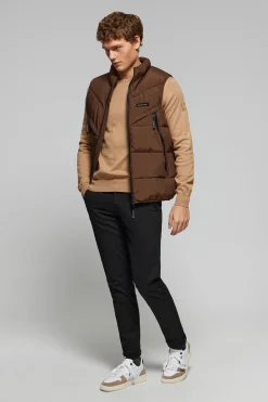 Polo Club Vestes*Veste sans manches marron matelassée à détails logo Brun