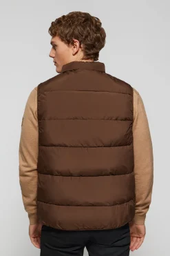 Polo Club Vestes*Veste sans manches marron matelassée à détails logo Brun