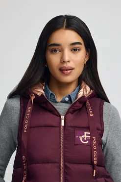 Polo Club Vestes*Veste sans manches matelassée bordeaux avec logo Bourgogne
