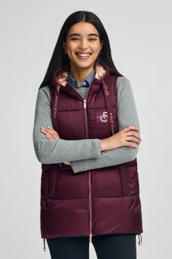 Polo Club Vestes*Veste sans manches matelassée bordeaux avec logo Bourgogne